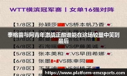 泰格雷与阿青年激战正酣谁能在这场较量中笑到最后